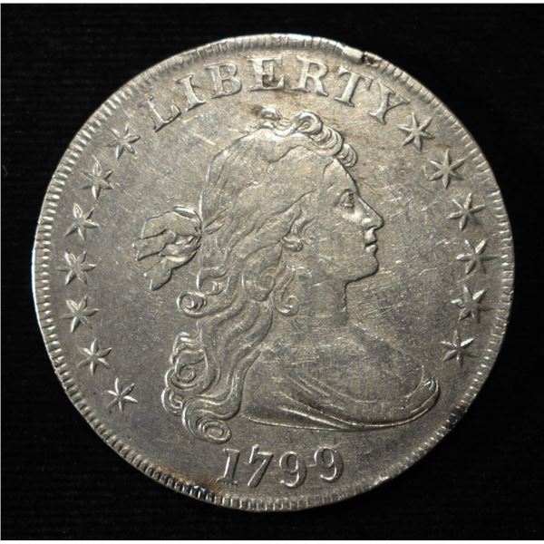 1799 DRAPED BUST DOLLAR XF