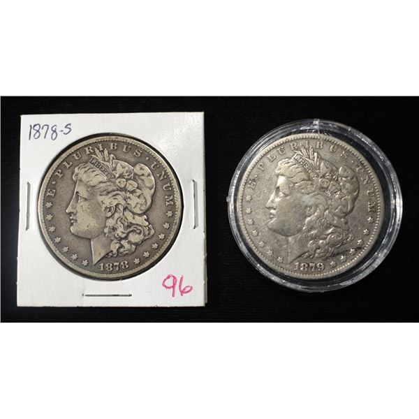 1878-S & 1879 MORGAN DOLLARS
