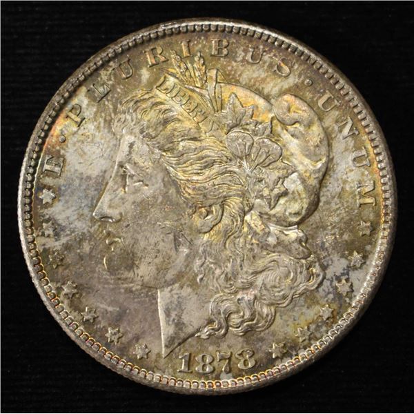 1878-S MORGAN DOLLAR GEM UNC GREAT COLOR