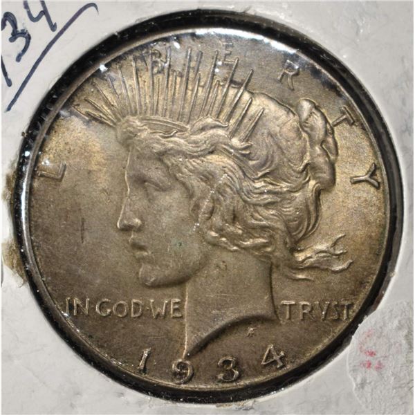 1934 PEACE DOLLAR BU