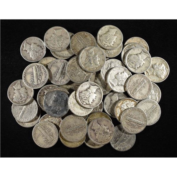(50) MERCURY DIMES