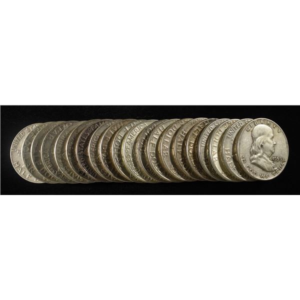 (20) 90% SILVER FRANKLIN HALF DOLLARS