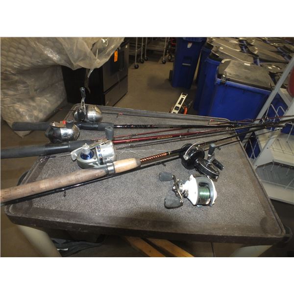 3 Fishing Rods w/ Case