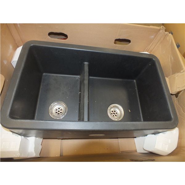 Black 2 Bay Onyx Sink