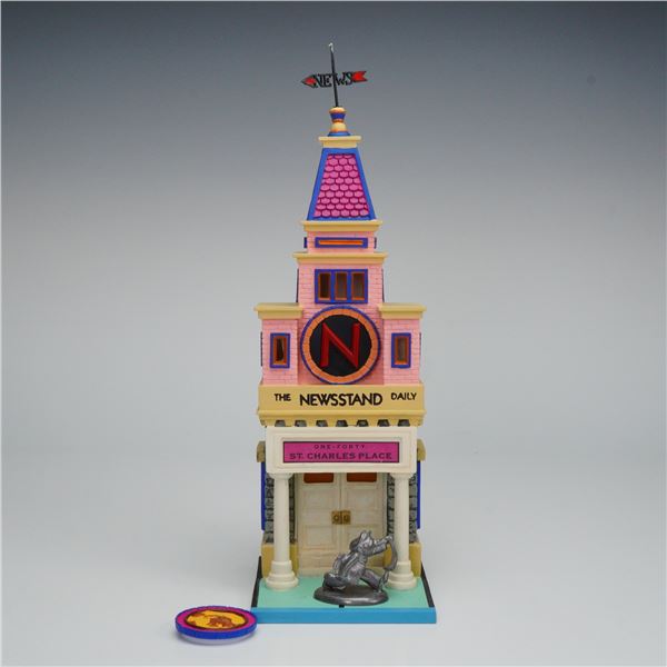 2pc Dept 56 Monopoly Collectible Figurines, Newsstand Daily and Salesman