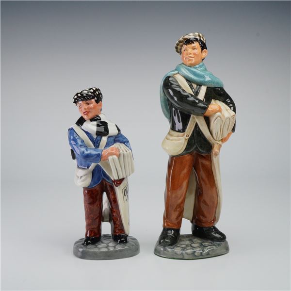 2pc Royal Doulton Figurines, Newsboy HN2244 and Old Ben HN3190