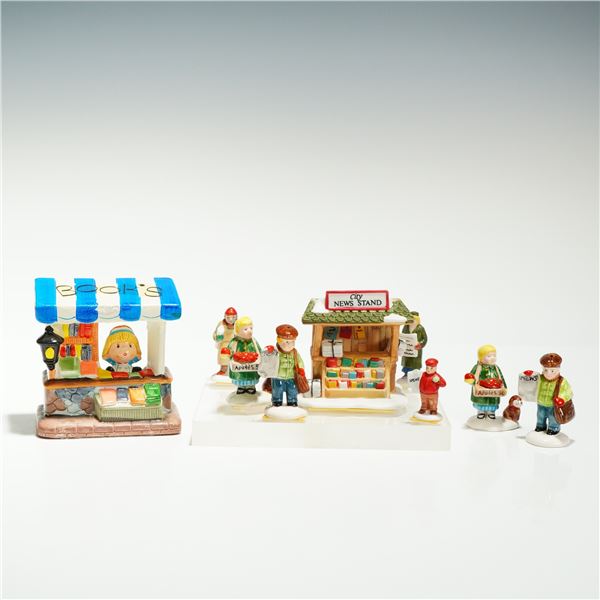 4pc Dan-Dee Imports & Department 56 Heritage Village Figurines