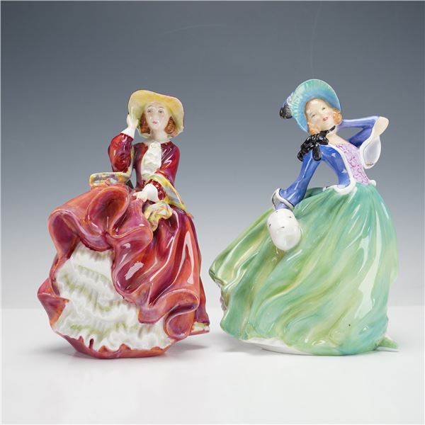 Royal Doulton Figurines, Top O' the Hill HN1834 and Autumn Breezes HN1913