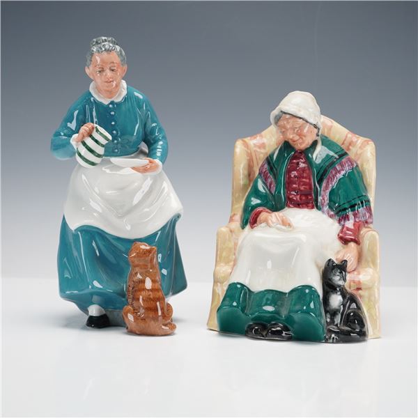 2pc Royal Doulton Figurines, The Favourite HN2249 and Forty Winks HN1974