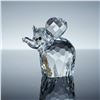 Image 1 : Swarovski Crystal Figurine, Elephant Large with Frosted Tail 015169