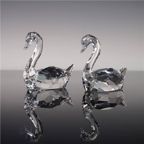 Swarovski Crystal Figurine, Swans Flirting