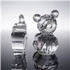 Image 2 : 2pc Swarovski Crystal Figurines, Mini Bear and Ernie the Elephant