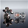 Image 3 : 2pc Swarovski Crystal Figurines with Base, Christmas Bells and Red Primula