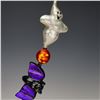 Image 2 : Christopher Radko Halloween Ghost and Bat Glass Garland Ornaments