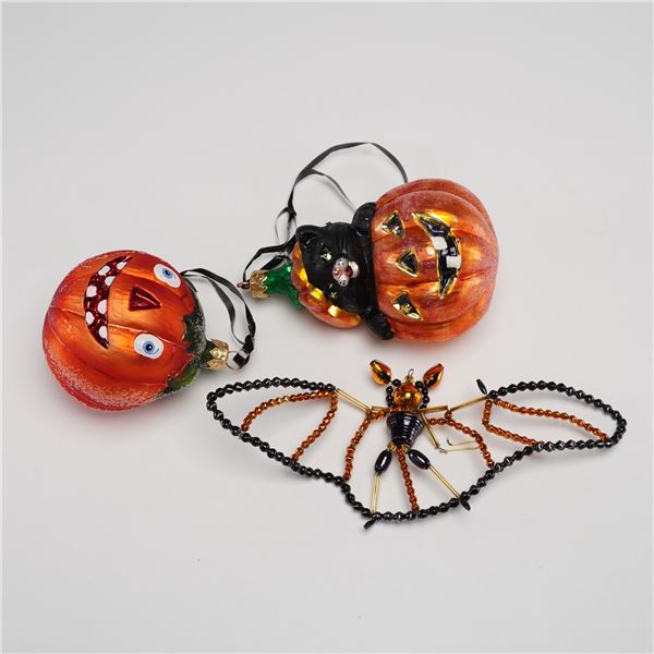 3pc Christopher Radko Halloween Ornaments