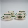Image 1 : 4pc Spode Cup and Saucer Sets, Christmas Tree