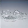 Image 2 : 2pc Clear and Frosted Art Glass Creamer and Lidded Sugar Set