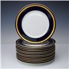 Image 1 : 12pc Rosenthal Porcelain Dinner Plates, Eminence Cobalt Blue