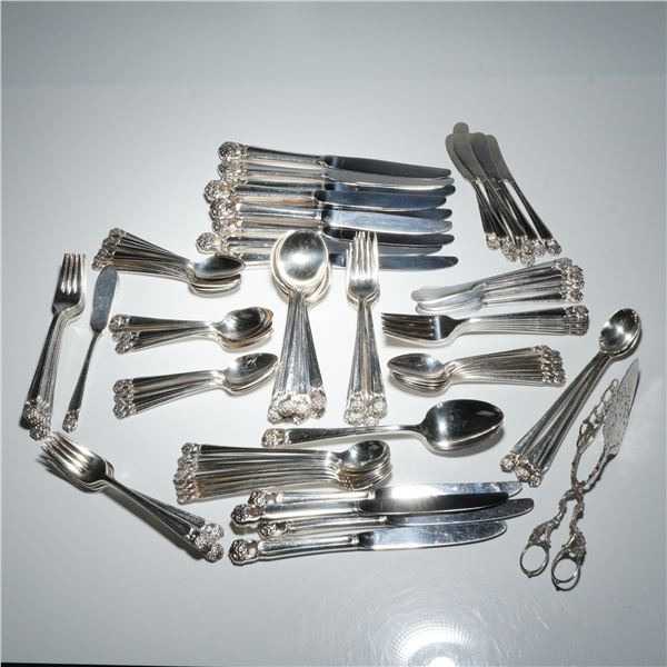 97pc Rogers Bros Silverplate Flatware Assortment, Eternally Yours