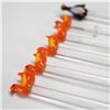 Image 3 : 6pc Blown Glass Duck and Penguin Cocktail Sticks