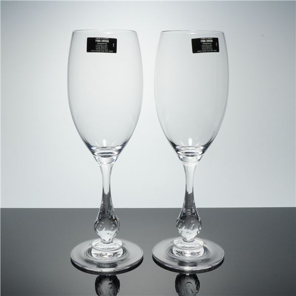 2pc Riedel Tyrol Crystal Toasting Glasses, Pre Millennium