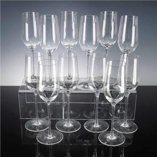12pc Riedel Crystal Fluted Champagne Glasses