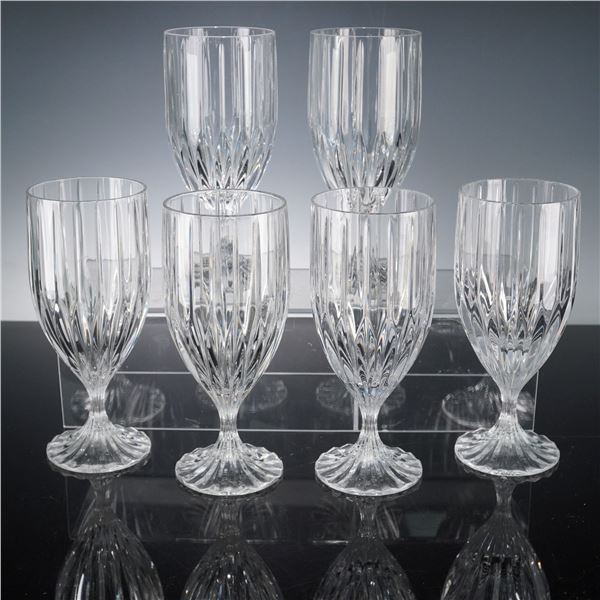 6pc Mikasa Park Lane Crystal Water Glasses
