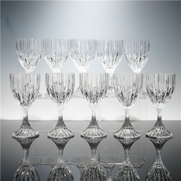 10pc Mikasa Park Lane  Crystal Water Goblets