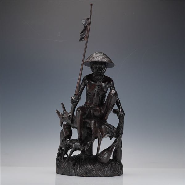 Tantra Gallery, Balinese Carved Wood Fisherman Figurine