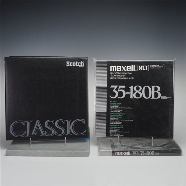 4pc Maxwell, Scotch, and Ampex Reel to Reel Audio Tapes