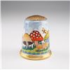 Image 2 : Halcyon Days Enamel Thimble, Mushrooms