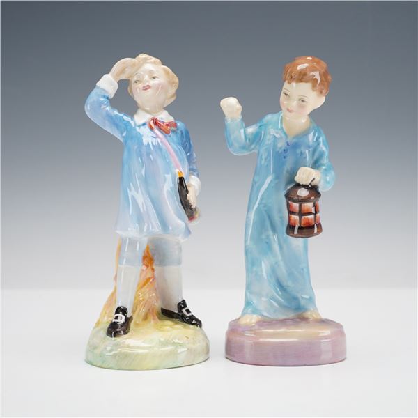 2pc Royal Doulton Figurines, Wee Willie Winkie and Little Boy Blue
