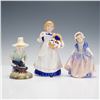 Image 1 : 3pc Royal Doulton Figurine, River Boy, Dinky Doo and Quiet They're Sleeping