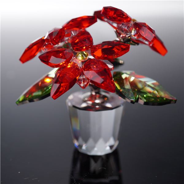 Swarovski Crystal Figurine, Poinsettia