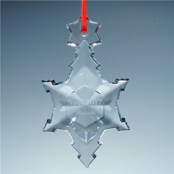 Baccarat Crystal Annual Ornament, Clear Star, 2017