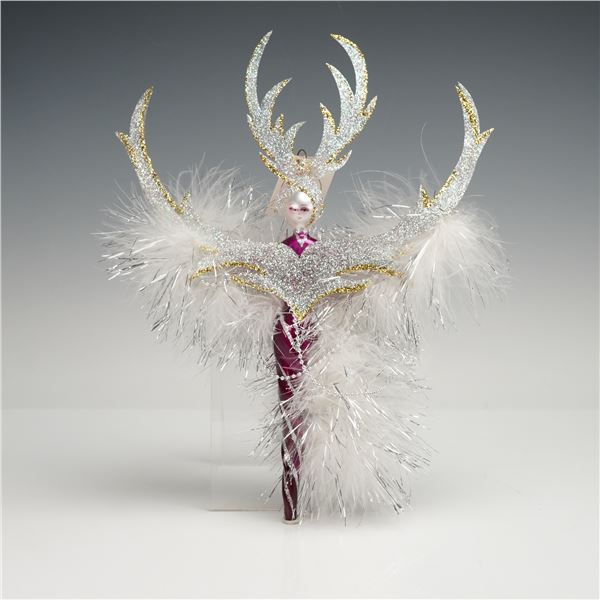 Christopher Radko Christmas Tree Ornament, Crystal Frost Feathers