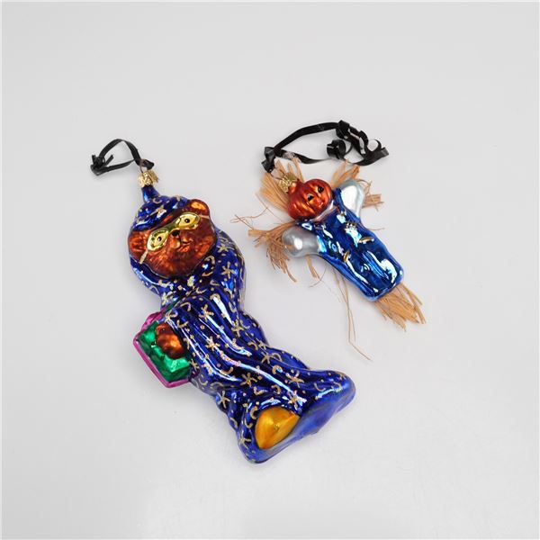 2pc Christopher Radko Mystic Bearer and Scarecrow