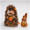 Image 1 : 2pc Steiff Stuffed Animals, Hedgehog and Squirrel