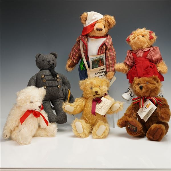 6pc Covent Garden, Douglas Company, & Canterbury Bears Teddy Bears