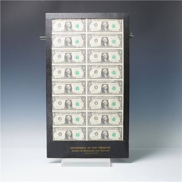 1981 Uncut-UNC U.S. Federal Reserve One Dollar Notes, Dept. of Treasury