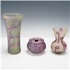 Image 1 : 3pc Hand Painted by Ilanit Art Glass Vases