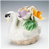 Image 1 : Capodimonte Porcelain Swan with Flowers