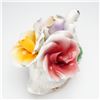Image 3 : Capodimonte Porcelain Swan with Flowers