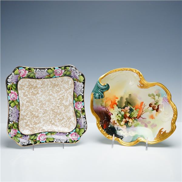 2pc Royal Winton Grimwades, Pickard, and Jean Pouyat Porcelain Bowls