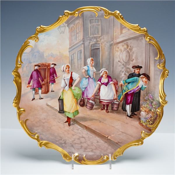 L. Straus & Sons by Dubois Limoges Porcelain Gilt Cabinet Tray