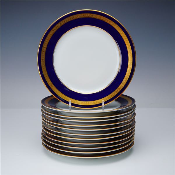 12pc Rosenthal Salad Plates, Eminence Cobalt Blue