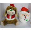 Image 2 : ESTATE:  LARGE STUFFED DOG & OVER THE DOOR KNOB SANTA FACE