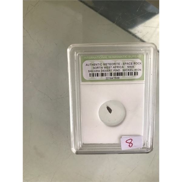 METEORITE PIECE (NORTH AFRICA) (GRADED & CASED)