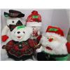 Image 1 : ESTATE:  TRAY C/W 4 STUFFED TOYS (2 SNOWMEN, BEAR & SANTA)