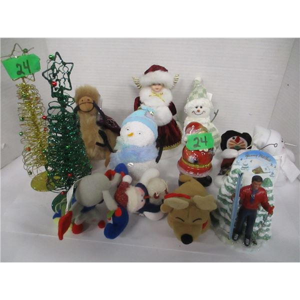 ESTATE:  TRAY WITH APPROX. 15 CHRISTMAS ORNAMENTS